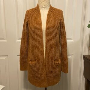 Pink Clover Burnt Orange Long Knit Cardigan